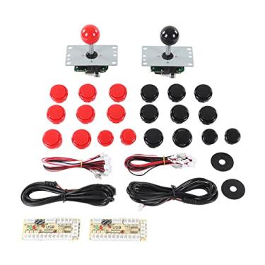 Imagem de Tgoon 2 Player LED DIY Kit , Removable Ball DIY Joystick Dust Proof Washer Red and Black for Leisure