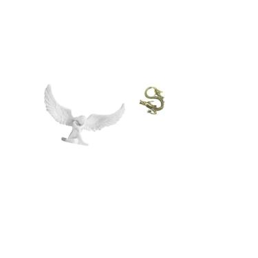 Imagem de Fenteer Escultura de Asa de Anjo em Resina E Estatueta Chinesa de Latão em Miniatura para Escritório, Inauguração de Casa, Estante, Corredor, Mesa, Quarto, Ca