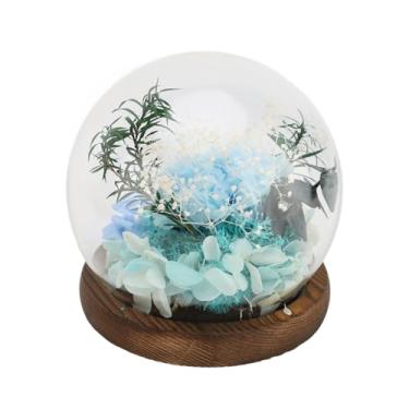 Imagem de lyrlody Rosas Preservadas Em Cúpula, Flor Com Iluminação LED Em Vidro Com Base de Madeira Dura de 3 a 5 Anos para o Aniversário do Dia Dos Namorados (1)