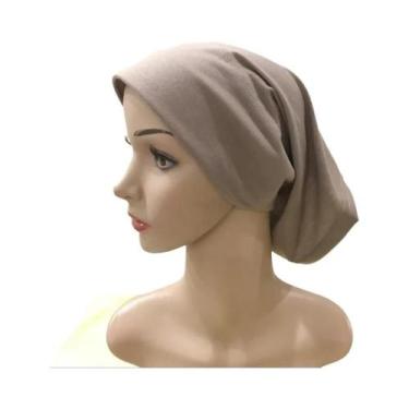 Imagem de Chapéu Tubular Feminino Hijab - Elástico, Liso e com Lenço de Papelão,