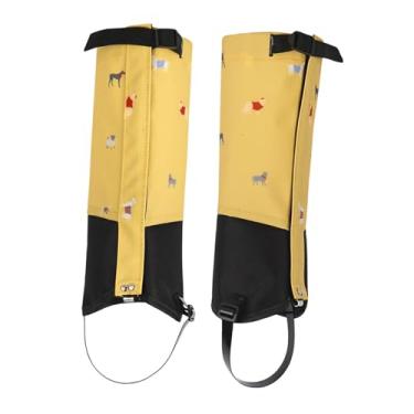 Imagem de YIJU Polainas infantis para neve, ajustáveis, para botas de caminhada, de inverno para calçados, ideais para viagens, esportes ao ar livre e, Amarelo