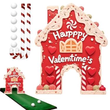 Imagem de Jogo De Golfe De Pão De Gengibre - Esportes De Put Para Dia Dos Namorados Brinquedos | Jogo Familiar Com Tacos E Bolas De Bengala Doce - Para Interior Casa Sala De Estar Aniversário Festa Noite