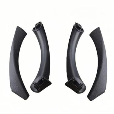 Imagem de 4 unidades traseira esquerda + direita maçaneta da porta interna puxar guarnição capa Compatível com BMW E90 328i 51417230849 51419150335 peças de acessórios interiores do carro