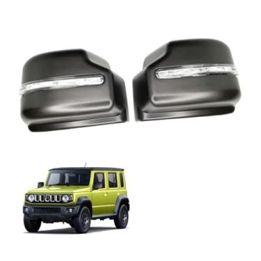 Imagem de Kit de carroceria de capa de espelho retrovisor de carro compatível com Jimny JB64 JB74 3/5 portas 2018+ acessórios de acabamento de capa de espelho retrovisor (prata)