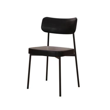 Imagem de Cadeira Mynna Fixa C/4 Pes 525 X 470 X 790 Mm C/1 Un. Courino Preto Courino Preto