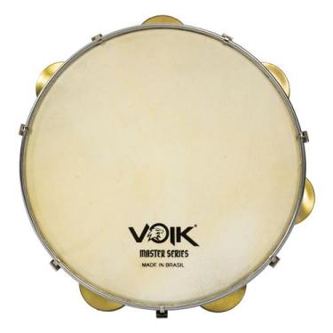Imagem de Pandeiro Profissional Voik Pv10 Couro Animal 10" Master Series