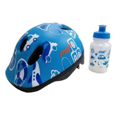 Imagem de KIT Capacete Ciclismo BABY+SQUEEZE 250ML Toys Azul Com Regulador - Ptk