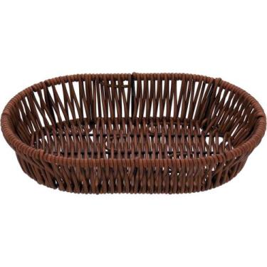 Imagem de Cesta Home&Co 4x21x14cm Plástico Natural Organizador Multiuso para Cas