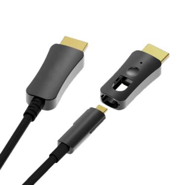 Imagem de Cabo HDMI 8K Fibra Óptica 20 Metros - 2 em 1 Plug Destacável