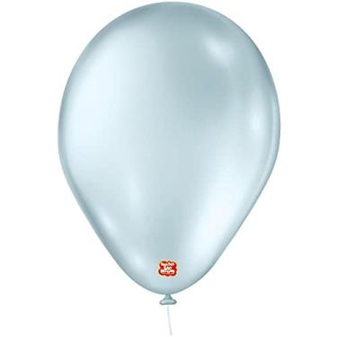 Imagem de Balão Perolado, São Roque, Nº 7, Pastel, Azul Claro, Pacote com 25
