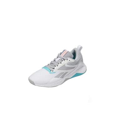 Imagem de Reebok Nanoflex Tr V2 Cross Trainer Feminino, Cinza puro/branco/azul-petróleo clássico, 10.5