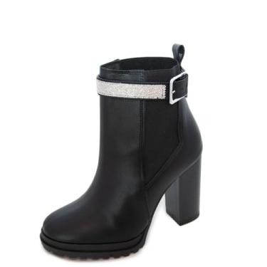 Imagem de Bota Vizzano Coturno Feminino Salto Alto Brilho 3089.108