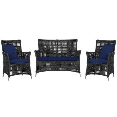 Imagem de Jogo Sofá e 2 Poltronas de Área Igapó Alumínio Pintura Fendi Corda Náu