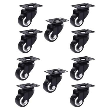 Imagem de Kit Rodinhas com Rodízios Giratórios e Rolamento Reforçado com Freio e