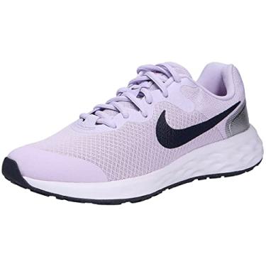 Imagem de Nike Tênis masculino de cano baixo e gola baixa, Violeta geada/prata metálica/roxo vívido, 7 Big Kid