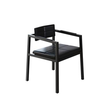 Imagem de Poltrona Noah Fixa C/4 Pés 78 X 60,5 X 60,5 Cm. Courino Preto Courino Preto