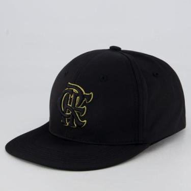 Imagem de Boné Flamengo 6 Gomos Preto e Dourado - Supercap, Único