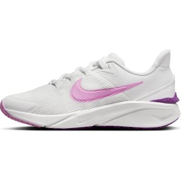 Imagem de Nike Tênis de corrida infantil unissex, Summit Branco/Além Rosa/Rosa, 20