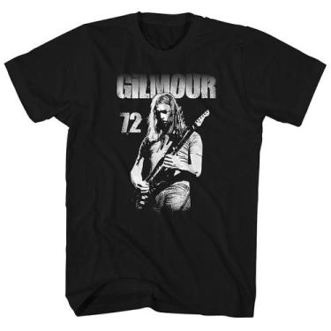 Imagem de David Gilmour Camiseta 72 Tocando Guitarra Retrato David Gilmo - Rocki