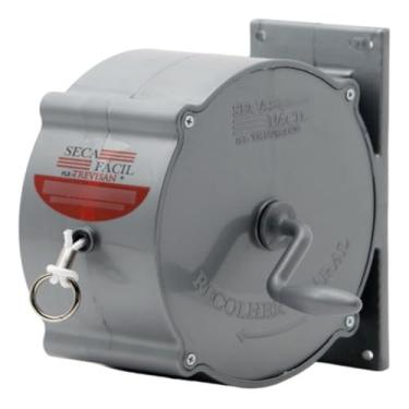 Imagem de Varal Recolhível Trevisan Retrátil De Parede 30m Grafite Seca Fácil