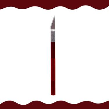 Imagem de Estilete De Precisão Corte Bisturi-c/6 Lâminas - Vermelho -nybc