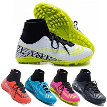 Imagem de Chuteira Society Botinha Blank Star Branca Cano Alto com Solado Costurado (br_footwear_size_system, adult, numeric, numeric_35)