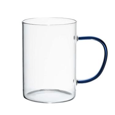 Imagem de Caneca Vidro Boro Com Alça Azul 200 Ml Mimo Style Tc22128