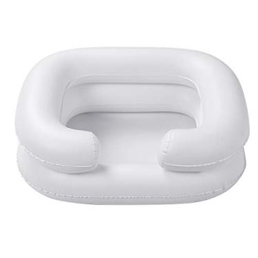 Imagem de SIMBAE Taça de Shampoo Portátil Tigela de xampu inflável portátil dobrável na cama Corte de cabelo para lavagem de cabelo Coloração de cabelo para idosos com deficiência Gravidez Lavatório de cabelo c