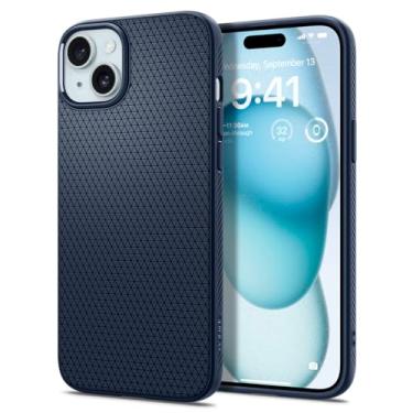 Imagem de Capa Spigen para iPhone 15: Liquid Air [à prova de choque], [fina e leve] para iPhone 15 - Azul Marinho