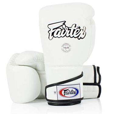 Imagem de Fairtex BGV6 - Guantoni da sparring angolari, con pollice bloccato (Bianco, 12 oz)