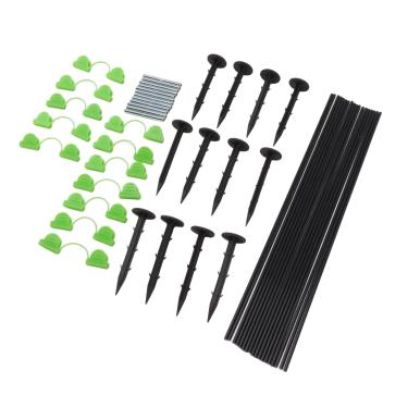 Imagem de 18 Hastes De Fibra De Vidro 12 Tubos De Conexão 12 Clipes 12 Estacas De Jardim Instalação Fácil E Rápida Para Jardim De Estufa Com Cama Elevada E Túnel De Crescimento
