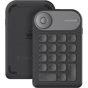 Imagem de HUION Mini teclado programável Bluetooth Huion Keydial com discagem de 5 teclas, 18 teclas Mini teclado programável Bluetooth Keydial com discagem de 5 teclas, 18 teclas personalizadas