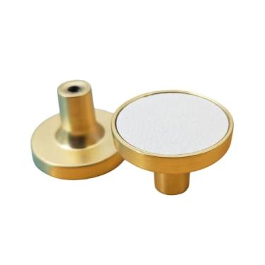 Imagem de Puxadores da cozinha da mobília do armário da gaveta para o botão do armário da porta da gaveta da mobília O botão da cozinha decora o gancho de suspensão da parede, m, couro branco