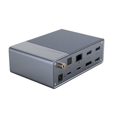 Imagem de Estação de ancoragem Hyper Drive USB-C e Thunderbolt 4 GEN2 14 em 1 para MacBook Pro/Air, iPad, PC - Estação de ancoragem Thunderbolt de alta velocidade - 40 Gbps, Gigabit Ethernet, PD de 85 W