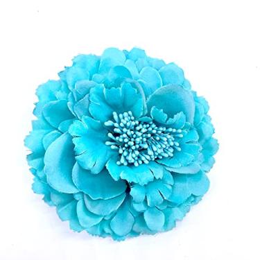 Imagem de Grampos de flores de cabelo broche boutique acessórios de cabelo Bohemia grampos de cabelo para mulheres meninas (azul água)