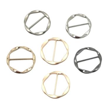 Imagem de Clipe de anel de cachecol clipes de metal para camiseta clipes de metal círculo redondo fivela de roupas suportes de envoltório para camisa clipes de gravata para mulheres fecho de cachecóis, Metal,
