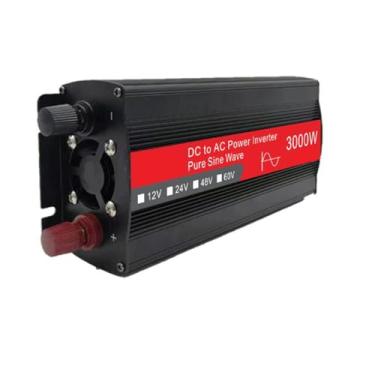 Imagem de 12v to 110v,3000 W puro inversor de energia da onda senoidal DC 12 V/24 V/48 V/60 V para 110 V AC conversor, casa RV caminhão montado inversor solar com tela LCD