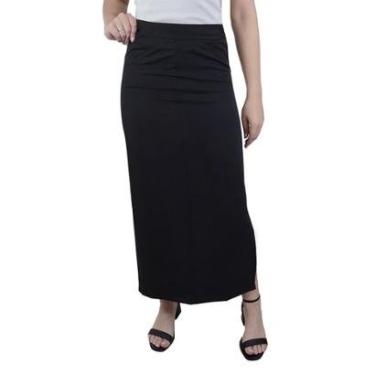 Imagem de Saia Feminina Autenticada Longa Preta - 7639-Feminino