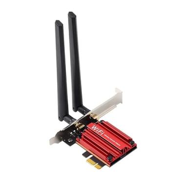 Imagem de Teday Tri Band 5374M Bluetooth 5.2 WiFi 6E Desktop PCIE WifI6 Adaptador Intel AX210 Placa de rede sem fio Windows 11 Windows 10 para PC