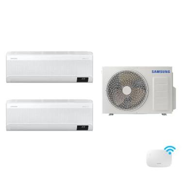 Imagem de Samsung Bi-Split WindFree 18.000 BTUs (Hi Wall 9.000 e 12.000) Quente/Frio com WiFi - 220V