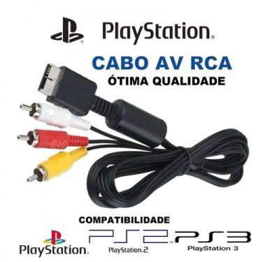 Imagem de Cabo Av (Rca) Áudio E Vídeo PS1 PS2 PS3 Ps1 Ps2 Ps3 - Lenox