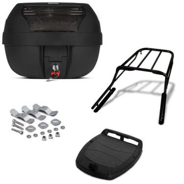 Imagem de Baú 28 Litros Pro Tork + Bagageiro Motos 5, FUME, XR 250 TORNADO 2001 