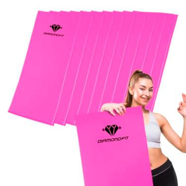 Imagem de Kit 10 Colchonetes Academia Exercício Ginástica Alta Densidade Pilates Espuma Musculação Yoga 90x45 D50 Rosa