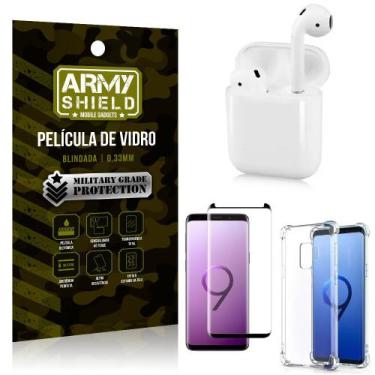 Imagem de Fone Bluetooth LY-122 Samsung S9 + Capinha Anti Impacto + Película 3D 