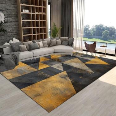 Imagem de Tapete abstrato geométrico para sala de estar, decoração de luxo para casa, mesa de centro, tapetes grandes para área, cabeceira de quarto, CZ0021, flanela, 7.200 x 300 cm, 78,7 x 118 pol.
