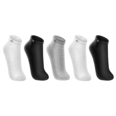Imagem de Kit 5 Pares de Meias Up 3225 Cano Curto Algodão - Sortido - QLC SPORT,