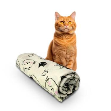 Imagem de Manta Soft Microfibra Pet Gato Estampa Gatos 70cmx100cm - PRESENTE-BRI