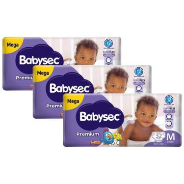 Imagem de Kit 3 Fraldas Babysec Galinha Pintadinha Premium Tamanho M 32 unidades