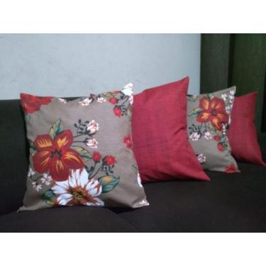 Imagem de 4 Capas Almofadas Lindas Decorativas Sala Sofá Ziper Oculto - Fr Enxov
