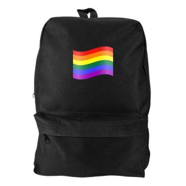 Imagem de Mochila Bolsa Masculina Basica Escolar Pega a Visão Bandeira LGBT Orgu